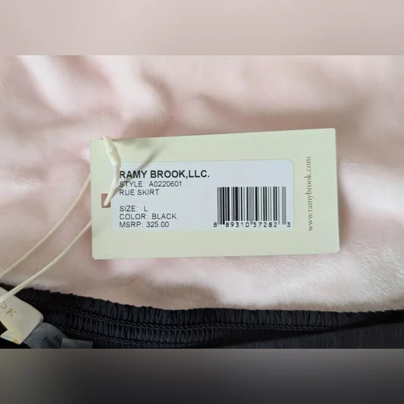 NWT $325 Ramy Brook Black Lace Rue Mini Skirt Size L - Picture 6 of 7
